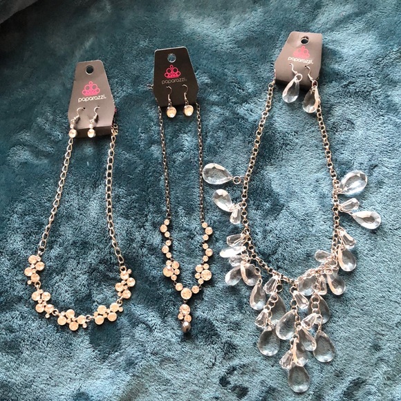 Paparazzi Bundle bling with silver, bling with black and silver and acrylic. - Picture 1 of 6